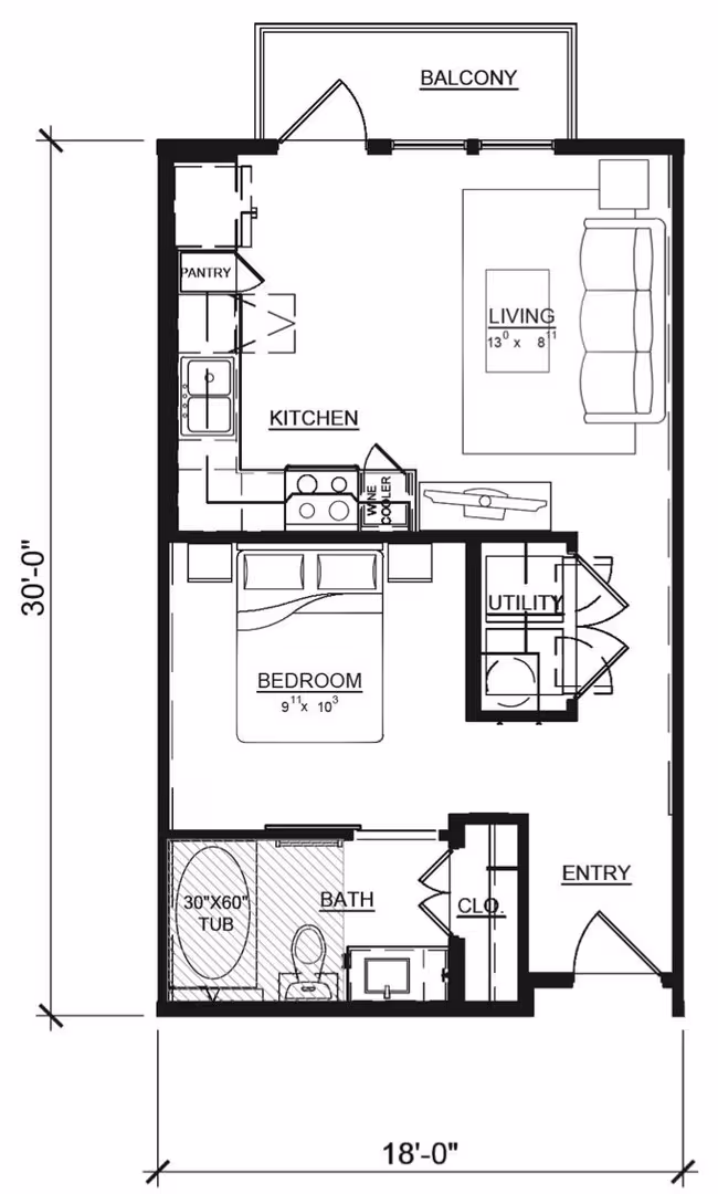 Unit 1336 1223 floor plan